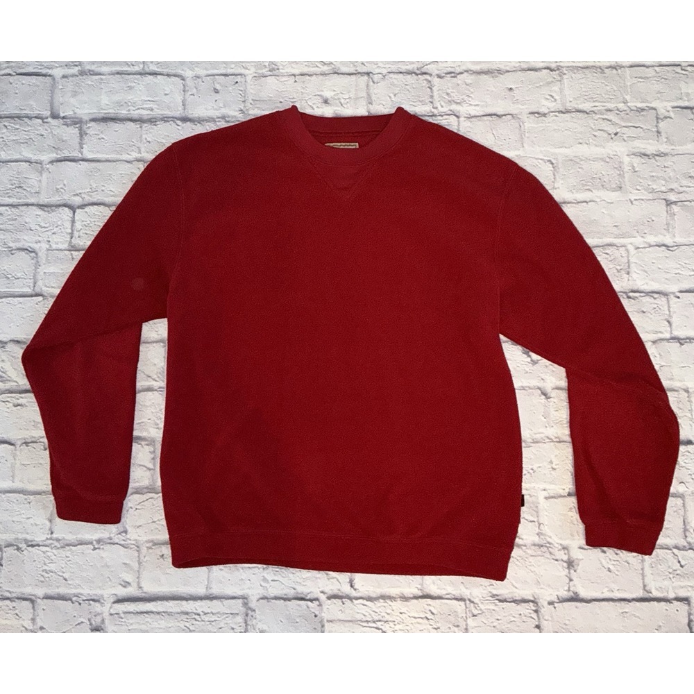 VTG Woolrich‎ Men's Medium Red Crewneck Retro Logo Sweatshirt Pullover 90s